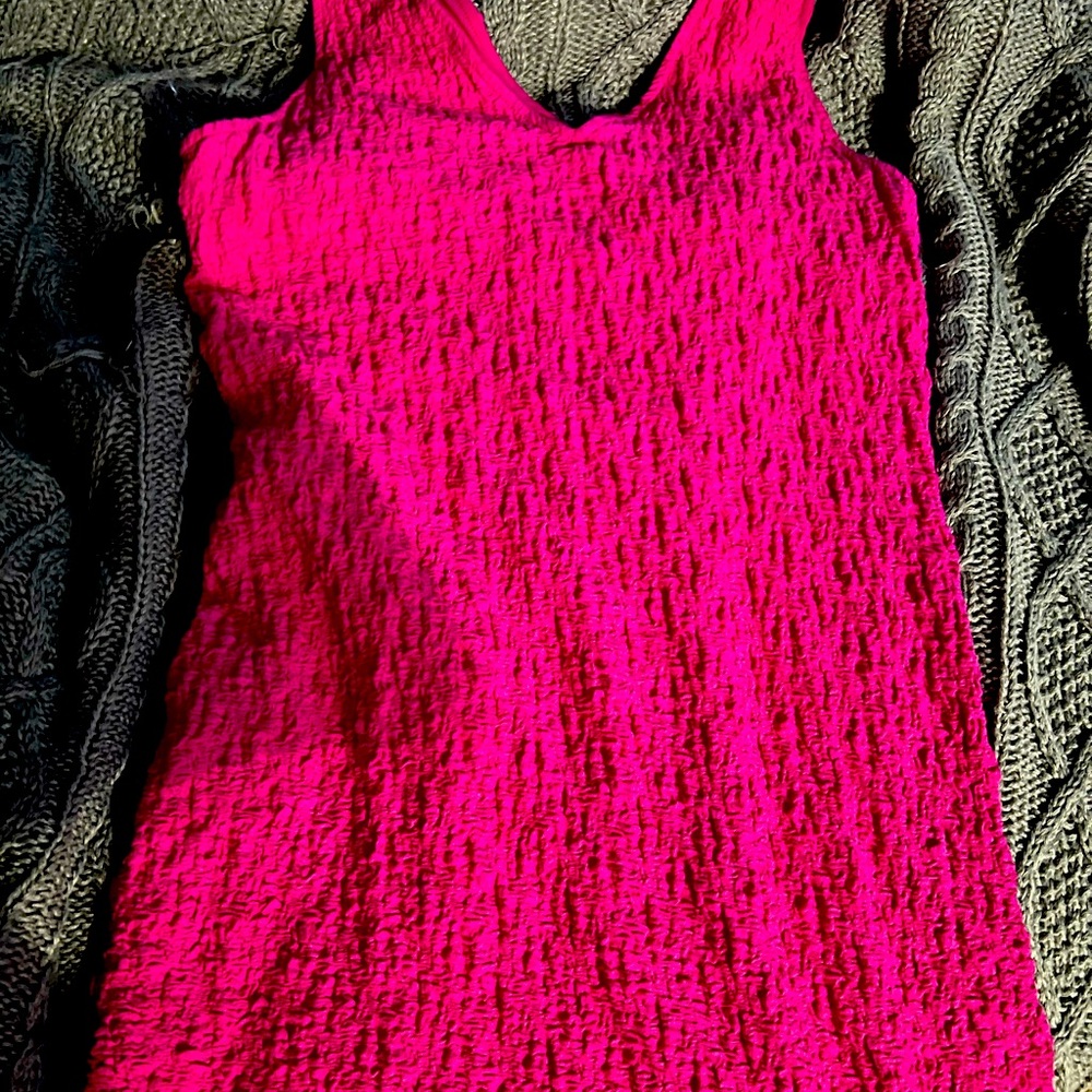 Pink midi dress
